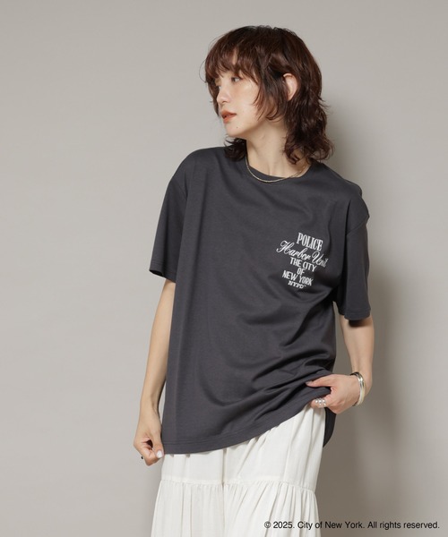 GOOD ROCK SPEED(グッドロックスピード)の「GOOD ROCK SPEED×Anti Soaked(R) 汗染み防止 NYC Tシャツ(Tシャツ/カットソー・レディース・スミクロ/ベージュ・FREE)」の3枚目の写真