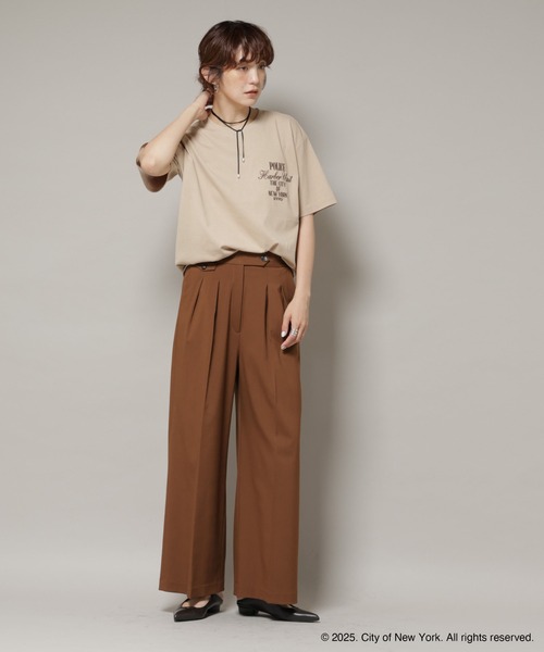 GOOD ROCK SPEED(グッドロックスピード)の「GOOD ROCK SPEED×Anti Soaked(R) 汗染み防止 NYC Tシャツ(Tシャツ/カットソー・レディース・スミクロ/ベージュ・FREE)」の16枚目の写真