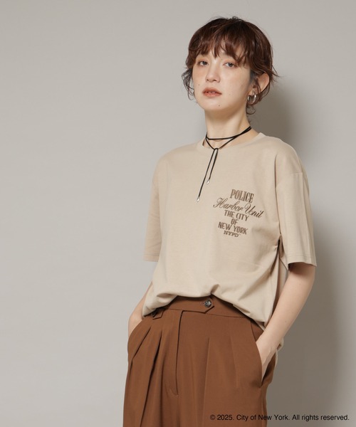 GOOD ROCK SPEED(グッドロックスピード)の「GOOD ROCK SPEED×Anti Soaked(R) 汗染み防止 NYC Tシャツ(Tシャツ/カットソー・レディース・スミクロ/ベージュ・FREE)」の10枚目の写真