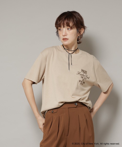 GOOD ROCK SPEED(グッドロックスピード)の「GOOD ROCK SPEED×Anti Soaked(R) 汗染み防止 NYC Tシャツ(Tシャツ/カットソー・レディース・スミクロ/ベージュ・FREE)」の11枚目の写真