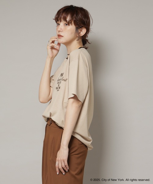 GOOD ROCK SPEED(グッドロックスピード)の「GOOD ROCK SPEED×Anti Soaked(R) 汗染み防止 NYC Tシャツ(Tシャツ/カットソー・レディース・スミクロ/ベージュ・FREE)」の12枚目の写真