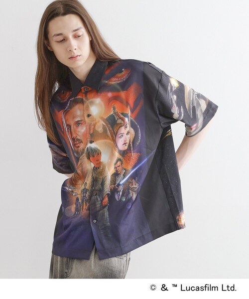 STAR WARS（スターウォーズ）の「【STAR WARS】Capsule Collection 2WAY半袖シャツ（シャツ/ブラウス・メンズ・ホワイト系4/ブラック系3/サックスブルー系3・02/03）」の20枚目の写真