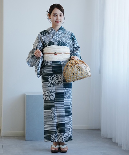 ♡utatane×maru♡ ウタタネ　コラボ　浴衣＆帯　2点セット 楽天市場】浴衣 utatane 3 点 セット レディースの通販