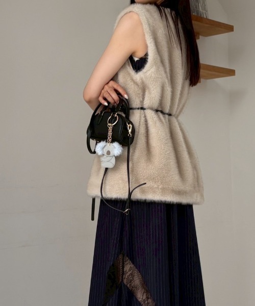 FRAY I.D(フレイアイディー)の「アニマルモチーフチャーム(キーケース/キーアクセサリー・レディース・イエロー/ホワイト/ピンク/ブルー・F)」の1枚目の写真