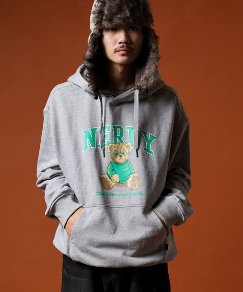 NERDY(ノルディ)の「クレバーネディプルオーバーフーディ(パーカー・メンズ・パープル/ネイビー/グレー・M/L/S)」の17枚目の写真