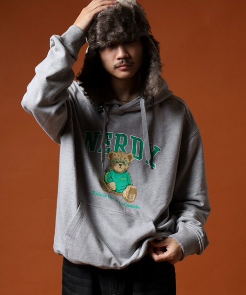NERDY(ノルディ)の「クレバーネディプルオーバーフーディ(パーカー・メンズ・パープル/ネイビー/グレー・M/L/S)」の20枚目の写真