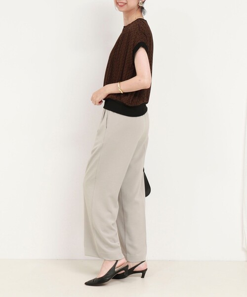 MICO COULIER(ミコクリエ)の「シアーマンスドットプリーツブラウス(シャツ/ブラウス・レディース・ブラック系その他/ブラウン系その他・38)」の6枚目の写真