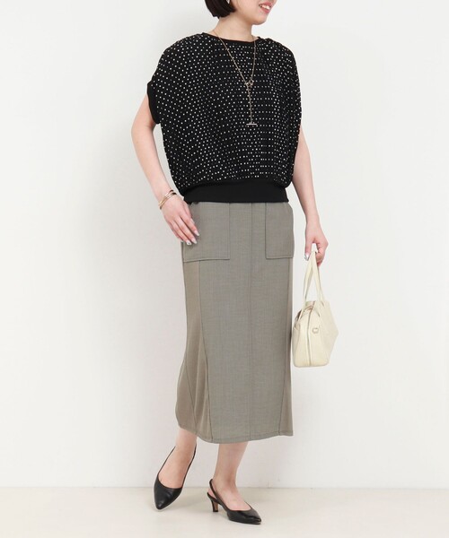 MICO COULIER(ミコクリエ)の「シアーマンスドットプリーツブラウス(シャツ/ブラウス・レディース・ブラック系その他/ブラウン系その他・38)」の12枚目の写真