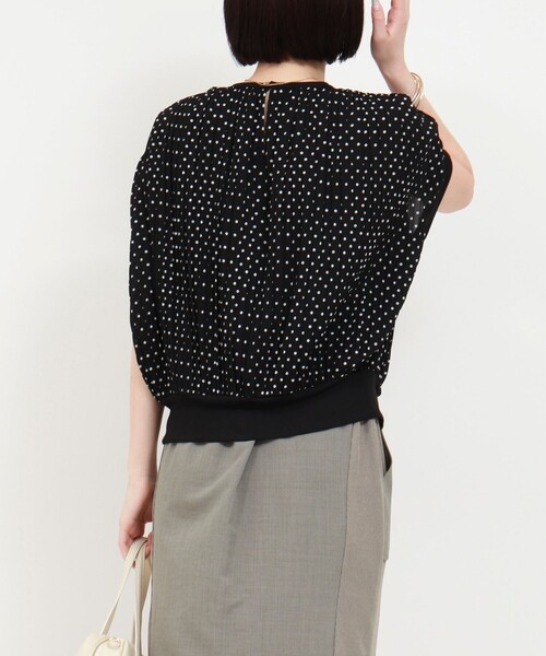 MICO COULIER(ミコクリエ)の「シアーマンスドットプリーツブラウス(シャツ/ブラウス・レディース・ブラック系その他/ブラウン系その他・38)」の15枚目の写真