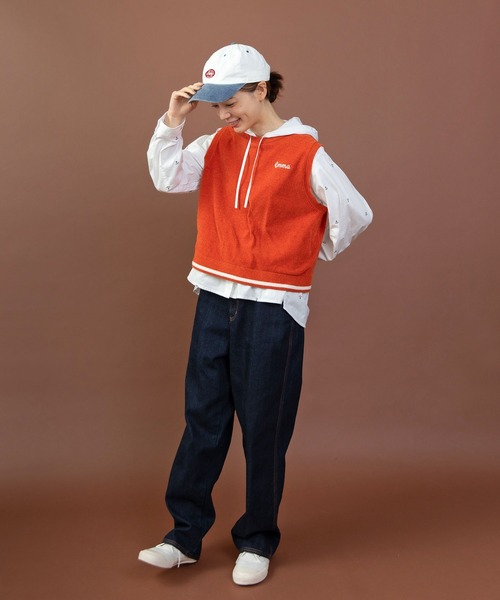 PAR ICI（パーリッシィ）の「emma チェーン刺繍 カレッジベスト（ベスト・レディース・オレンジ/カーキ/ネイビー・FREE）」の18枚目の写真