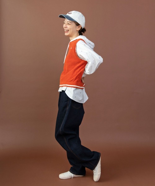 PAR ICI（パーリッシィ）の「emma チェーン刺繍 カレッジベスト（ベスト・レディース・オレンジ/カーキ/ネイビー・FREE）」の19枚目の写真