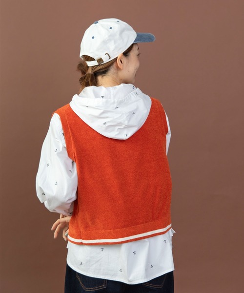 PAR ICI（パーリッシィ）の「emma チェーン刺繍 カレッジベスト（ベスト・レディース・オレンジ/カーキ/ネイビー・FREE）」の16枚目の写真