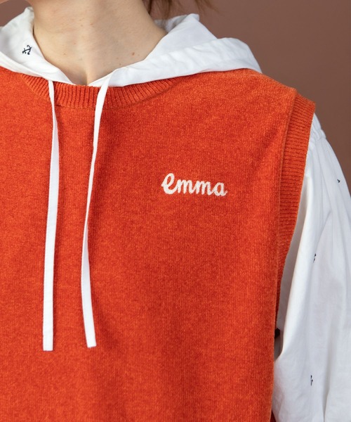 PAR ICI（パーリッシィ）の「emma チェーン刺繍 カレッジベスト（ベスト・レディース・オレンジ/カーキ/ネイビー・FREE）」の21枚目の写真