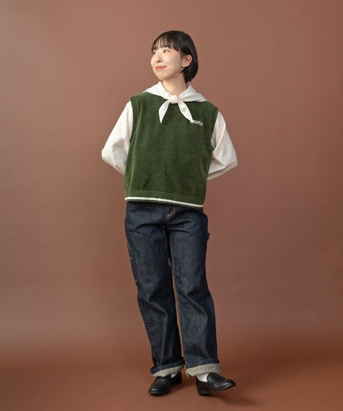 PAR ICI（パーリッシィ）の「emma チェーン刺繍 カレッジベスト（ベスト・レディース・オレンジ/カーキ/ネイビー・FREE）」の11枚目の写真