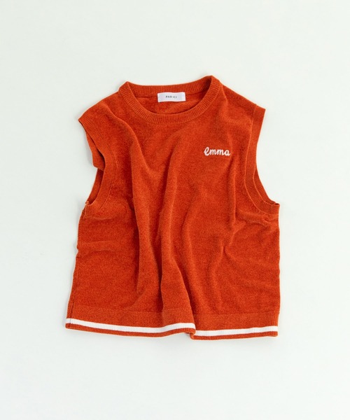 PAR ICI（パーリッシィ）の「emma チェーン刺繍 カレッジベスト（ベスト・レディース・オレンジ/カーキ/ネイビー・FREE）」の12枚目の写真
