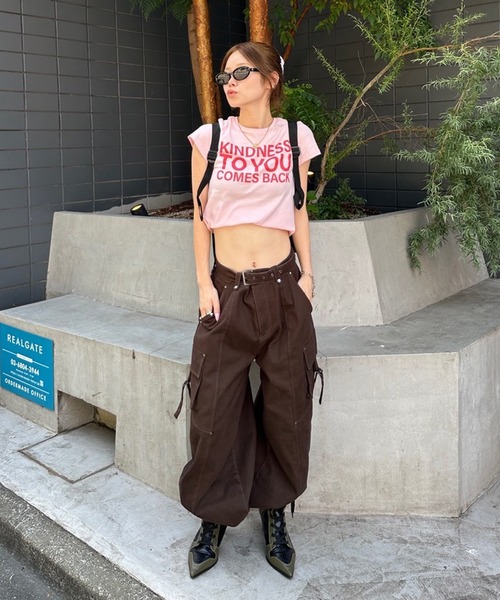 ACLENT（アクレント）の「ステッチデザインカーゴパンツ（カーゴパンツ・レディース・ブラウン/カーキ・X-SMALL/SMALL/MEDIUM）」の17枚目の写真