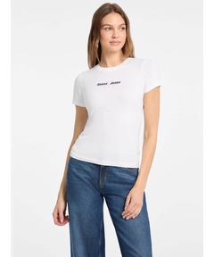 GUESS JEANS Ss Cn Slim Rounded Logo Tee