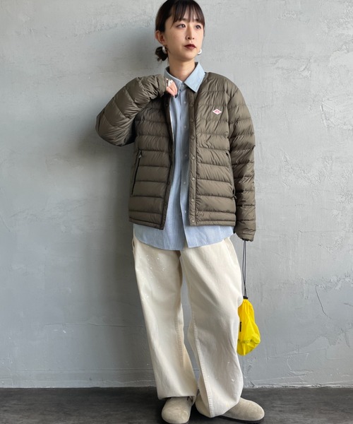 DANTON（ダントン）の「[DANTON/ダントン] インナーダウン クルーネックジャケット（ダウンジャケット/コート・レディース・オフホワイト/オリーブ/ブラック/サンドベージュ/マスタード・M/S/XS）」の10枚目の写真