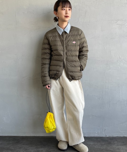 DANTON（ダントン）の「[DANTON/ダントン] インナーダウン クルーネックジャケット（ダウンジャケット/コート・レディース・オフホワイト/オリーブ/ブラック/サンドベージュ/マスタード・M/S/XS）」の11枚目の写真