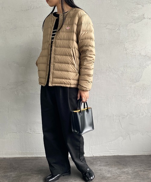 DANTON（ダントン）の「[DANTON/ダントン] インナーダウン クルーネックジャケット（ダウンジャケット/コート・レディース・オフホワイト/オリーブ/ブラック/サンドベージュ/マスタード・M/S/XS）」の9枚目の写真