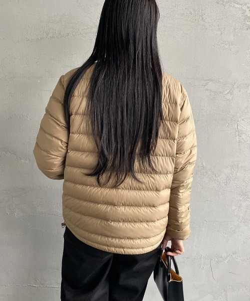 DANTON インナーダウン クルーネックジャケット 38 サンドベージュ DANTON（ダントン）の「[DANTON/ダントン] インナーダウン クルー