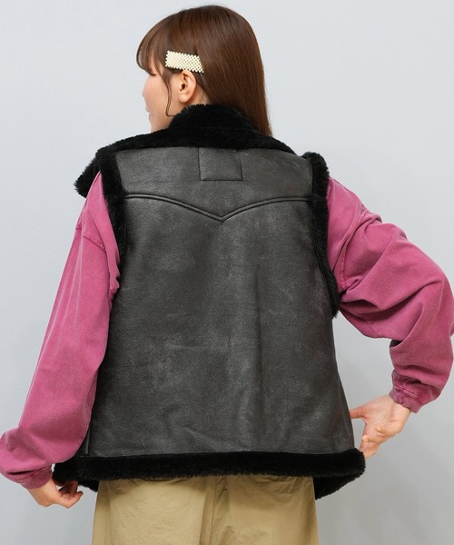 BILLABONG/ビラボン FAUX LEATHER MOUTON VEST ベスト BF014-750