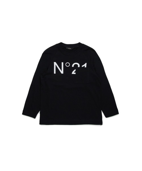 N°21（ヌメロ ヴェントゥーノ）の「キッズ 長袖Tシャツ N°21（Tシャツ/カットソー・キッズ・ブラウン/ホワイト/グリーン/ブラック・12Y/8Y/10Y/14Y/16Y/4Y/6Y）」の2枚目の写真