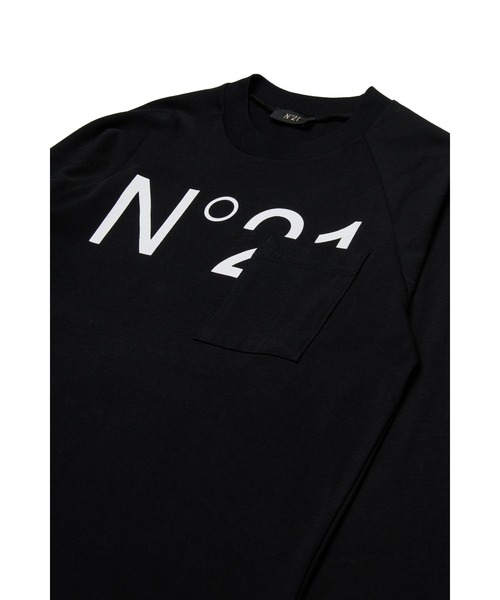 N°21（ヌメロ ヴェントゥーノ）の「キッズ 長袖Tシャツ N°21（Tシャツ/カットソー・キッズ・ブラウン/ホワイト/グリーン/ブラック・12Y/8Y/10Y/14Y/16Y/4Y/6Y）」の6枚目の写真