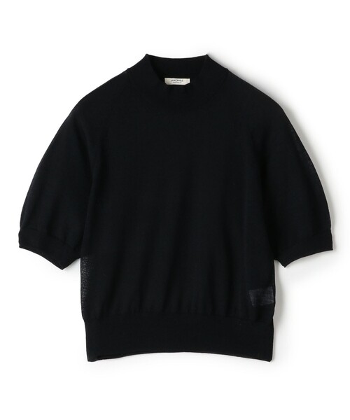 MACPHEE（マカフィー）の「シアーウールブレンド ハーフスリーブプルオーバー（ニット/セーター・レディース・ライトグレー/ネイビー/パープル・S）」の3枚目の写真