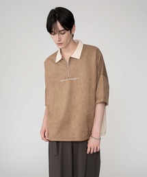 BROWNY | BROWNY/【25年秋冬新作】フェイクスウェードドルマンハーフZIPT(Tシャツ/カットソー)