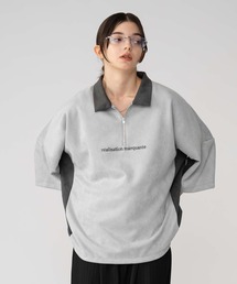 BROWNY | BROWNY/【25年秋冬新作】フェイクスウェードドルマンハーフZIPT(Tシャツ/カットソー)