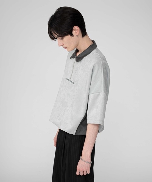 BROWNY（ブラウニー）の「BROWNY/【25年秋冬新作】フェイクスウェードドルマンハーフZIPT（Tシャツ/カットソー・メンズ・ブラウン/ライトグレー・MEDIUM/LARGE）」の16枚目の写真