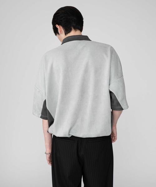 BROWNY（ブラウニー）の「BROWNY/【25年秋冬新作】フェイクスウェードドルマンハーフZIPT（Tシャツ/カットソー・メンズ・ブラウン/ライトグレー・MEDIUM/LARGE）」の17枚目の写真