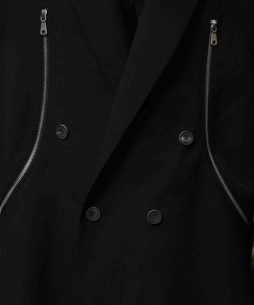 UNISEX》Prime-Over MA-1 Sleeve Double Breasted Curved Zip