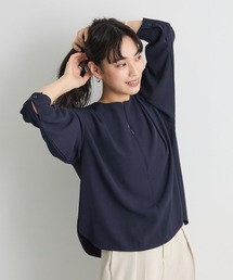 【お手入れ楽ちん】とろみVネック長袖ブラウス