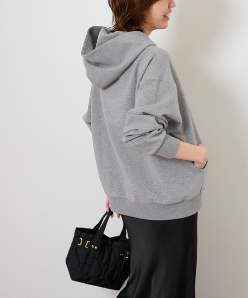 JOURNAL STANDARD relume（ジャーナルスタンダード　レリューム）の「CTダンボールフーディープルオーバー（パーカー・レディース・ブラウン/アイボリー/グレー・FREE）」の11枚目の写真