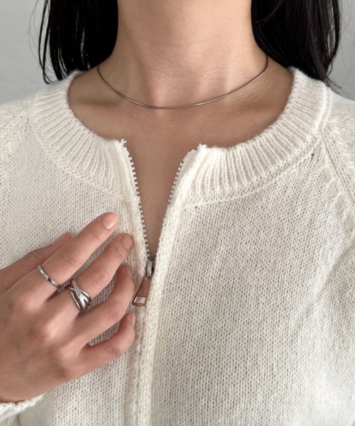 セール】ダブルジップニットトップス（ニット/セーター）｜CLEA