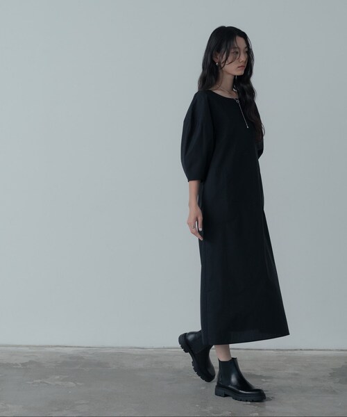 GALLEST（ギャレスト）の「フォルムスリーブワンピース（ワンピース・レディース・ブラック/グレー・34/38）」の6枚目の写真