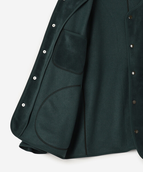 DANTON（ダントン）の「DANTON | フリース カラーレスジャケット MEN（ノーカラージャケット・メンズ・クリーム/グリーン/ブラック・44/42/40）」の9枚目の写真