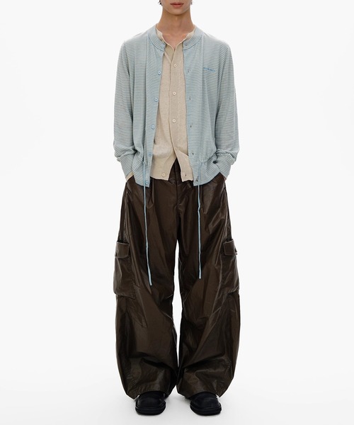 MASONPRINCE（メイソンプリンス）の「フェイクツーピース ボーダー カーディガン KS3249【MASONPRINCE】【2025AW】（カーディガン/ボレロ・メンズ・ブルー系その他/グレー系その他・L/M/S）」の6枚目の写真