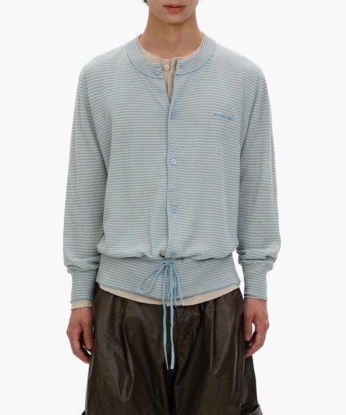 MASONPRINCE（メイソンプリンス）の「フェイクツーピース ボーダー カーディガン KS3249【MASONPRINCE】【2025AW】（カーディガン/ボレロ・メンズ・ブルー系その他/グレー系その他・L/M/S）」の9枚目の写真