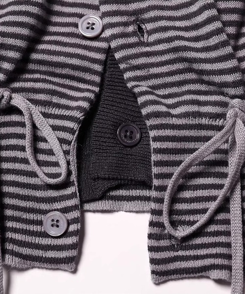 MASONPRINCE（メイソンプリンス）の「フェイクツーピース ボーダー カーディガン KS3249【MASONPRINCE】【2025AW】（カーディガン/ボレロ・メンズ・ブルー系その他/グレー系その他・L/M/S）」の15枚目の写真