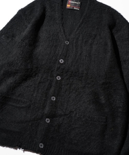 TOWNCRAFT(タウンクラフト)の「TOWNCRAFT / タウンクラフト DAMAGED SOLID SHAGGY CARDIGAN ダメージ加工(カーディガン/ボレロ・メンズ・ブラック×ブラック/ブラック/マスタード/グリーン・MEDIUM/LARGE/X-SMALL)」の15枚目の写真