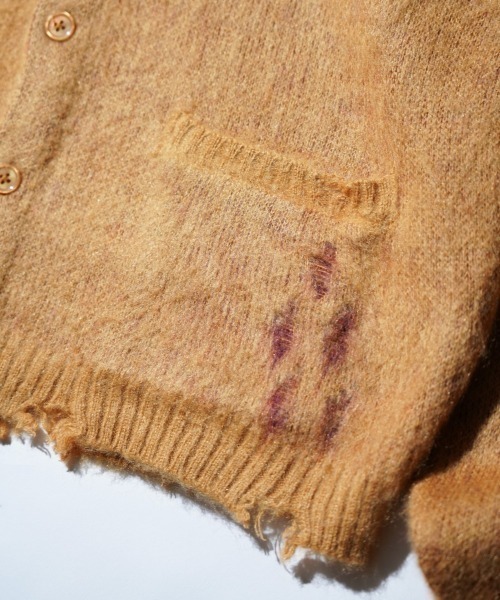 TOWNCRAFT(タウンクラフト)の「TOWNCRAFT / タウンクラフト DAMAGED SOLID SHAGGY CARDIGAN ダメージ加工(カーディガン/ボレロ・メンズ・ブラック×ブラック/ブラック/マスタード/グリーン・MEDIUM/LARGE/X-SMALL)」の21枚目の写真