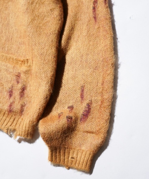 TOWNCRAFT(タウンクラフト)の「TOWNCRAFT / タウンクラフト DAMAGED SOLID SHAGGY CARDIGAN ダメージ加工(カーディガン/ボレロ・メンズ・ブラック×ブラック/ブラック/マスタード/グリーン・MEDIUM/LARGE/X-SMALL)」の20枚目の写真