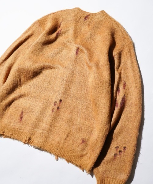 TOWNCRAFT(タウンクラフト)の「TOWNCRAFT / タウンクラフト DAMAGED SOLID SHAGGY CARDIGAN ダメージ加工(カーディガン/ボレロ・メンズ・ブラック×ブラック/ブラック/マスタード/グリーン・MEDIUM/LARGE/X-SMALL)」の18枚目の写真