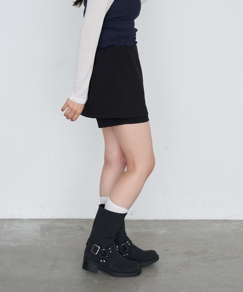 RAY CASSIN（レイカズン）の「スリットレイヤードスカパン（スカート・レディース・ブラック系その他2/ブラック/ブラウン系その他2/グレー・FREE）」の11枚目の写真