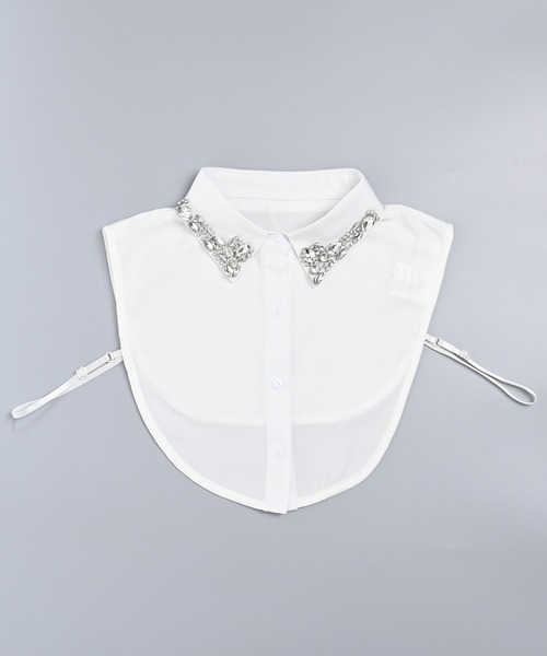 Narcissus（ナルシス）の「ビジューつけ襟（付け襟・レディース・ホワイト・FREE）」の4枚目の写真