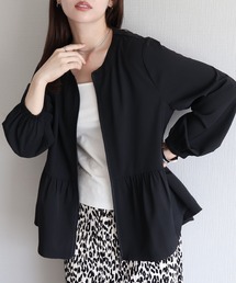 sin.ca（シンカ）の「ペプラムジップブルゾン（ブルゾン）」