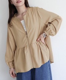 sin.ca（シンカ）の「ペプラムジップブルゾン（ブルゾン）」